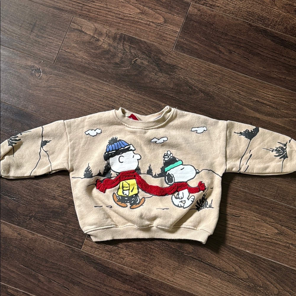 Peanuts Zara crew neck sweatshirt snoopy